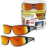 BattleVision Wrap Arounds HD Polarized Sunglasses, AS-SEEN-ON-TV, Fits Over Your Prescription Eyeglasses and Reading, See Clearer, Anti-Glare, Protects Your Eyes by Blocking Blue & UV Rays, Unisex