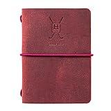 Handy Picks Leather Golf Log Book, Handmade n Refillable, Golf Log n Yardage Book Included, Burgundy