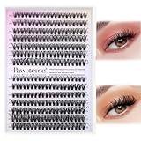 Pawotence Lash Extension Kit DIY 280pcs Lash Clusters Eyelash Extension Kit, 9-16mm 30D 40D Individual Lashes Kit with Lash Bond and Seal, Lash Tweezers for Self Use (30D&40D, 0.07D, 9-16mm, Kit)