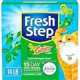 Fresh Step Clumping Litter With Febreze Freshness Gain Original Scent, Low-Dust Formula With Ammonia Block Technology, 14 lb. Box