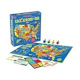 University Games, Scholastic Race Across the USA Board Game , Geography Learning Game for Kids and Families, for 2 to 4 Players Ages 8 and Up