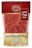 Spicy World Aleppo Pepper Flakes 7 oz | Authentic Turkish Chili Spice for Exquisite Heat & Flavor | Premium Crushed Chili Pepper from Halaby Region | Popular in Turkish & Middle Eastern cooking