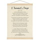 Boat Wades Therapist Gifts,Christian Mental Health Poster Hanger Frame For Therapy Counseling Office,Therapist Prayer Wooden Poster Hangers 12x16 Inch,Christian Therapist Home Office Wall Art Decor