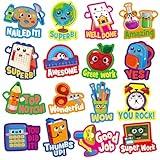 Cinrobiye 400 Pcs Back to School Stickers,First Day of School Teacher Reward Stickers Cute Sticker Classroom Party Decorations Favor Teacher Supplies for Kids Homework Tests Assignments Kindergarten