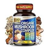 10 in 1 High Strength Mushroom Supplement 9,700MG - Lions Mane, Cordyceps, Reishi - Brain Supplements for Memory and Focus ** 5-Month Supply