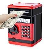 Refasy Children's Toy for 5-7 & 8-16 Year Olds - Piggy Banks & ATM for Boys & Girls - Perfect Birthday & Christmas Gifts - Red