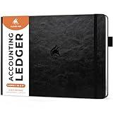 Clever Fox Accounting Ledger Book Horizontal – Columnar Journal & Money Expense Log for Small Business & Personal Bookkeeping,10x7″ (Black)