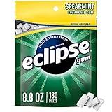 ECLIPSE Spearmint Back to School Sugar Free Chewing Gum, 180 Ct