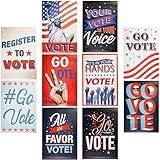 Juvale 10-Pack Go Vote Patriotic Election Day Posters, 13 x 19 in, Red, White and Blue Patriotic Decorations for 2024 Campaign, Voter Awareness, Labor and Veterans Day