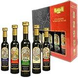 Taste of Italy, Extra Virgin Olive Oil Gift Set, Experience 5 Different Regions from Italy, 5 Olive Oil Varieties, First Cold Pressed, Tasting and Dipping Olive Oil Gift Box, (5 pack x 100 ml) by BASSO 1904