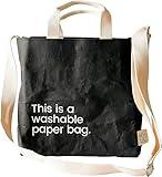 Crossbody Bags for Women & Men – Eco-Friendly Sling Bag & Tote Bag for Women – Lightweight Reusable Travel Bag – Washable & Durable Crossbody, Replaces Single-Use Bags by New Earth, Black