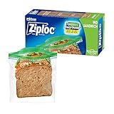 Ziploc® Brand Sandwich Bags - 5.88" Width x 6.50" Length - Clear - 90/Box - 90 Per Box - Sandwich, Food