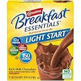 Carnation Breakfast Essentials Light Start Powder Drink Mix, Rich Milk Chocolate, 8 Count Box of Packets (Packaging May Vary)