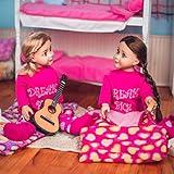 THE QUEEN'S TREASURES 18 Inch Doll Accessories, Set of 2 Soft Sleeping Bag Bedding (1 Pink and 1 Purple), Compatible with American Girl