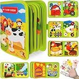 Busy Book for Toddlers, Montessori Toys Busy Board for Toddlers, Birthday Gifts for Boys & Girls, Quiet Activity Book with Life Skills, Cognition, Sorting - Autism Sensory busy book, Travel toys