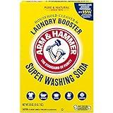 ARM & HAMMER Super Washing Soda Household Cleaner and Laundry Booster, Versatile Natural Home Cleaner, Powder Laundry Additive and Cleaner, 55 oz Box