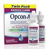 Opcon-A Allergy Eye Drops, Antihistamine and Redness Relief for Itchy, Red Eyes, Soothes Irritation from Pollen, Ragweed, Grass, Animal Hair and Dander Clinically Proven Formula, 0.5 Fl Oz (Pack of 2)