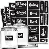 Talented Kitchen 128 Pcs Chalkboard Pantry Labels for Kitchen Organization, Food Label Stickers for Storage Containers, Canister, Jars, Preprinted & Waterproof