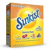 Sunkist Soda Variety Pack, Singles To Go Orange, Strawberry, Grape and Peach (30 Total Sticks)