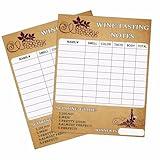 Hodmopli 30 Pack Wine Tasting Scorecard 5×7 inch Wine Tasting Party Card Tasting Note Sheets for Wind Blind Tasting Parties