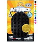 Bodhi Dog Shampoo Brush - Pet Grooming & Bath Supplies for Dogs and Cats - Bath Brush for Long & Short Hair - Premium Scrubber for Shower, Bathing & Massage (One Pack, Black)