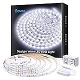 Govee White LED Strip Lights, Upgraded 16.4ft Dimmable LED Light Strip 6500K Bright Daylight White, Strong Adhesive, 300 LEDs Flexible Tape Lights for Mirror, Kitchen Cabinet, Bedroom, Christmas Decor