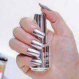 Prime Items Nail Art Studio Special Effects Nail Polish, Chrome, Vegan, Silver Nail Polish, Nail Polish Effect Chrome Polish Varnish18ml