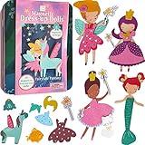 Hapinest Magnetic Dress-Up Dolls for Girls Pretend Play Set, A Fairytale Fantasy Dress Up Toy and Game for Ages 4, 5, 6, and 7 Years Old