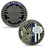 K9 Prayer Coin Police Challenge Coin Thin Blue Line Law Enforcement Challenge Coins