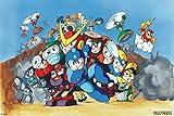 Mega Man 2 Bosses Video Game Video Gamer Classic Retro Vintage 90s Gaming MegaMan Capcom Legacy Collection Megaman 11 Mega Man X Dr Wily Cool Wall Art Print Poster 24x36