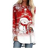 KKG Christmas Long Tunic Tops to Wear with Leggings Plus Size, Long Sleeve Fall Shirts Tunics for Women