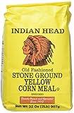 Indian Head Old Fashioned Stone Ground Yellow Corn Meal 2 lb, 2 Pack