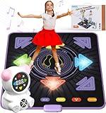 FWFX Dance Mat Toys for Boys & Girls, Rechargeable Dance Mat with Bluetooth, Light up Electronic Dance Mats, Kids Exercise Dancing Games,Christmas Birthday Gifts Ideas for Kids Aged 3 to 12