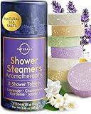 Shower Steamers Aromatherapy - Birthday Gifts for Women - Shower Bombs Aromatherapy, Spa Day Essentials, Relaxation Spa Gifts - Self Care Unique Gifts for Women and Men (Lavender 8 Count)