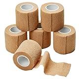 MEDca Self Adherent Cohesive Wrap Bandages 2 Inches X 5 Yards 6 Count (Skin Color)