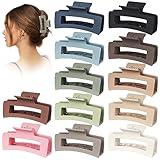 12 Pack 3.5" Medium Hair Claw Clips for Women Thick Thin Hair, Strong Hold Matte Banana Hair Clips