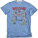 Popfunk Official Jurassic Park Warm Welcome Slim Fit Ultrasoft Tri-Blend T-Shirt (Small)