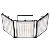 SOLLA 900W LED Outdoor Flood Light, 90000LM Super Bright Stadium Light, 6000K Daylight White, IP66 Waterproof 3 Heads Adjustable Outdoor Floodlights for Backyard, Parking Lot, Court, Field