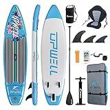 UPWELL Inflatable Stand Up Paddle Board with Seat, Premium SUP Paddle Boards for Adults, 10’6”Blow up Paddle Boards 6”Thick, Native Floral