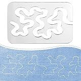 Meander Quilting Templates,Free Motion Quilting Template,Arcylic Quilting Templates Rulers,Transparent Quilting Templates for Industrial and Domestic Sewing Machines