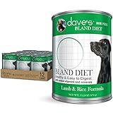 Dave's Pet Food Bland Diet Dog Food (Lamb & Rice), Restricted Canned Wet Dog Food for Sensitive Stomachs, Lamb Dog Food, Dave's Dog Food, 13.2 oz