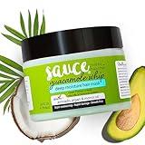 SAUCE BEAUTY Guacamole Whip Hair Mask - Deep Conditioning Hair Mask for All Hair Types w/Avocado, Honey & Argan Oil - 12 Fl Oz Hair Mask for Dry, Damaged & Frizzy Hair (Guacamole)