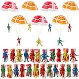 OJYUDD 50 PCS Parachute Toy,Mini Paratroopers Army Parachute Flying Throwing Outside Toys,Tangle Free Throwing Toy Parachute for Toddlers,Party Favors