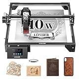 LONGER Laser Engraver Ray5 10W, 60W DIY Laser Cutter and Laser Engraving Machine with 3.5" Touch Screen,0.06mm Laser Spot 10000mm/min, Offline Usage CNC Laser Engravers for Wood Metal Acrylic Glass