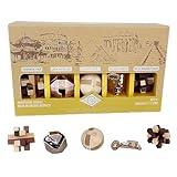 Project Genius Curated Collection Gift Set, 5 Premium Wood & Metal Puzzles, 3D Brainteaser Gift for Kids 8+, Teens, and Adults - True Genius Disassembly and Disentanglement Variety Pack