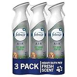 Febreze Air Mist Air Freshener Spray, Odor-Fighting Room Spray, Air Fresheners for Home and Bathroom and Kitchen, Aerosol Can, HD Pet Odor Fighter Scent, 8.8oz, 3 Count