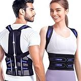 Kepwaa Posture Corrector for Women and Men, Upgraded Full Back Brace Support, Adjustable Shoulder Straightener for Improving Back Posture, Relief for Upper and Lower Back, Lumbar, Neck, Shoulder Pain