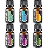 Essential Oils Set - 4 Oils & 2 Blends, Top 6 Oils for Diffusers for Home, Relief, Serenity Dream Oil Blend Aromatherapy, Peppermint, Orange, Lavender, Eucalyptus Essential Oils