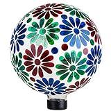 VCUTEKA Gazing Ball, Glass Mosaic Gazing Balls Sphere for Garden Lawn Outdoor Ornament Yard Decorative, 10-Inch, Multicolor