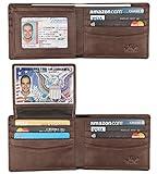 Wallet for Men-Genuine Leather RFID Blocking Bifold Stylish Wallet With 2 ID Window (Coffee-galaxy)